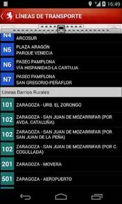 Zaragoza Routes android App screenshot 1