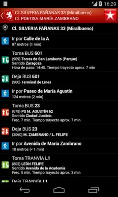 Zaragoza Routes android App screenshot 2